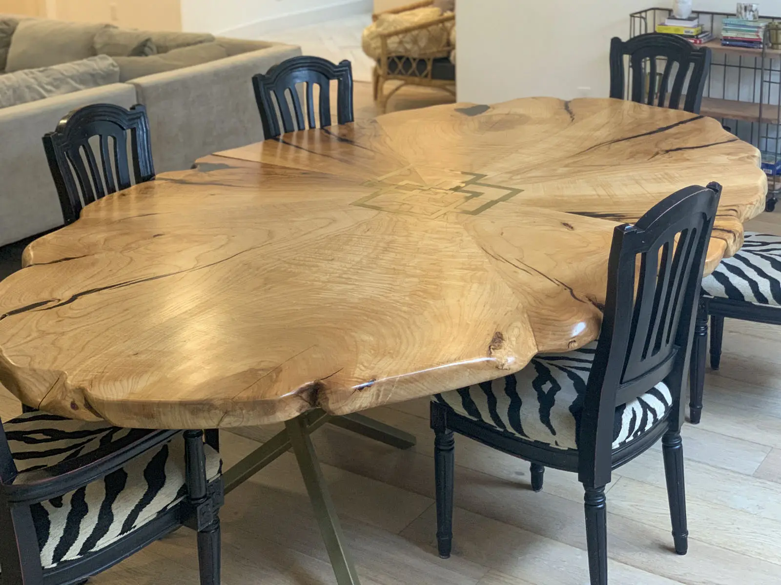 Live edge table built by Green Wood Milling, San Antonio's premier sawmill
