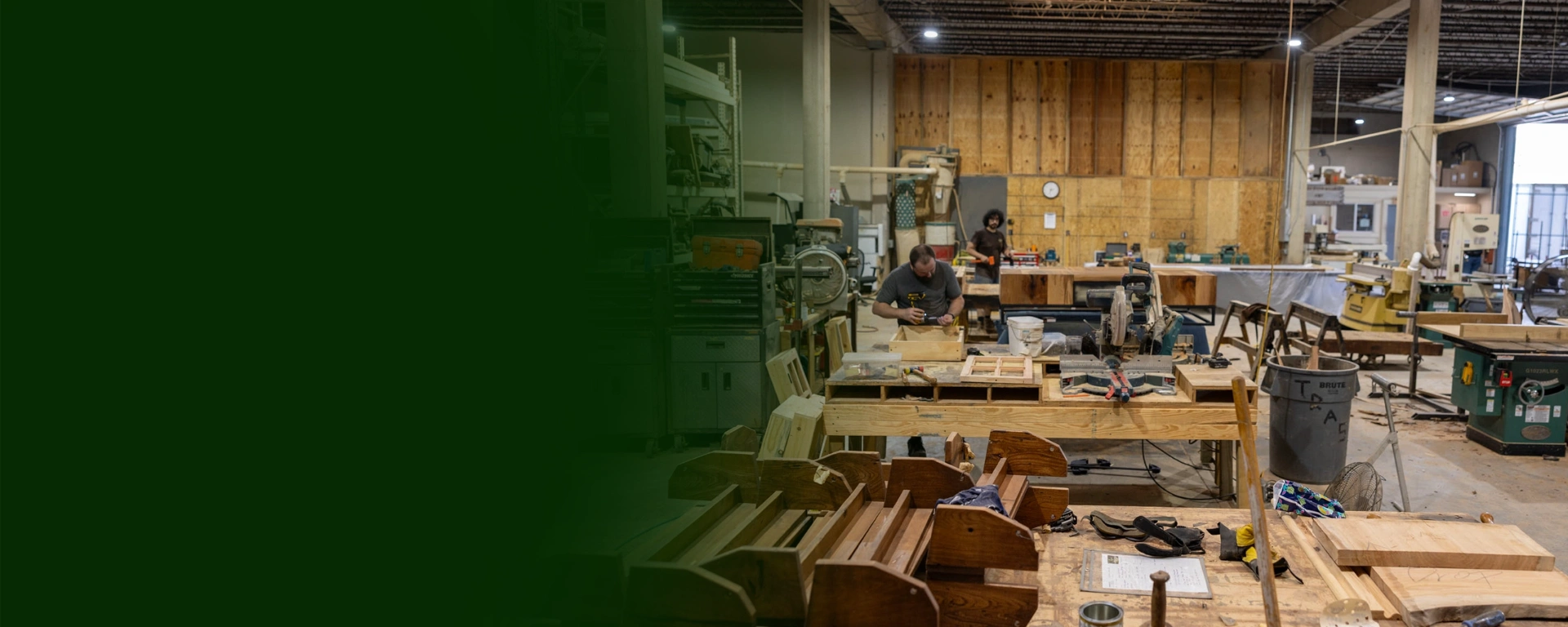 Green Wood Milling Co. woodworking workshop in San Antonio
